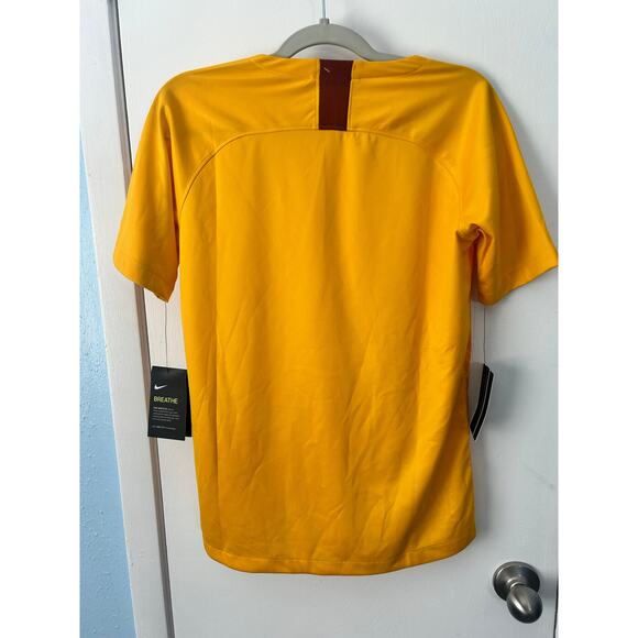 Nike Jersey Youth XL A.S. Roma Soccer 2018 Yellow Dri-Fit MLS NWT - Picture 5 of 8